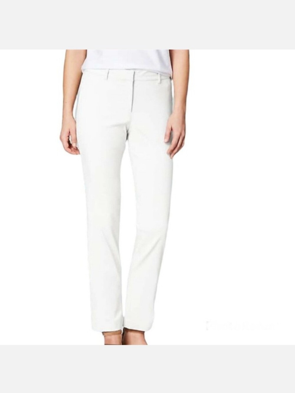 J. Jill White Wearever Straight-Leg Trousers